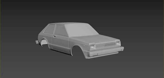 Toyota Starlet kb61 1983 Body For Print 3D print model 4