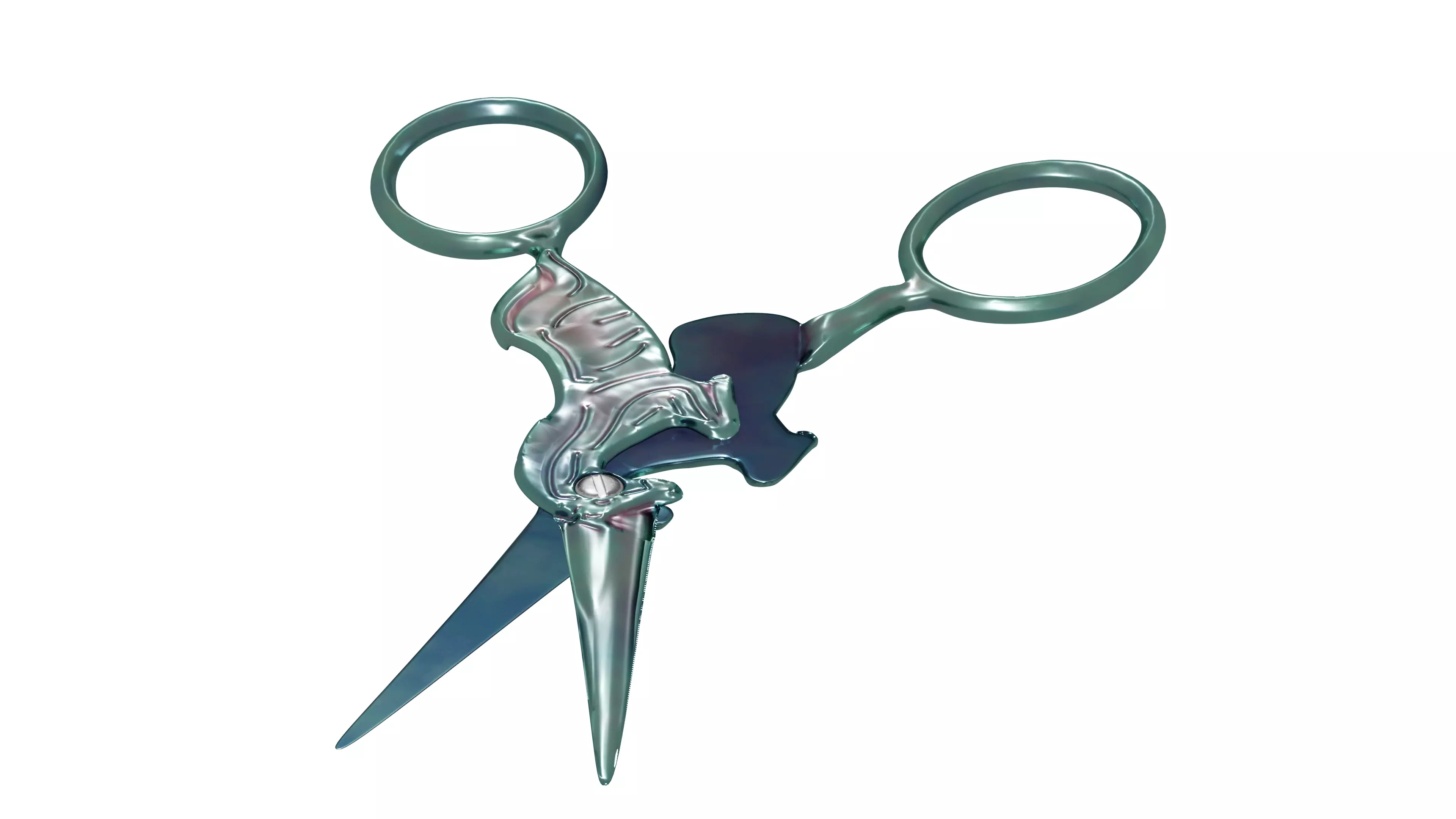 Rainbow Unicorn Scissors Free 3D model