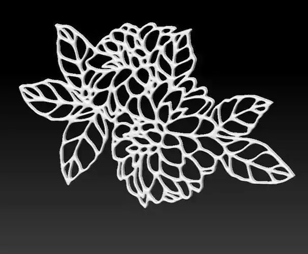 Brooch dahlia flower