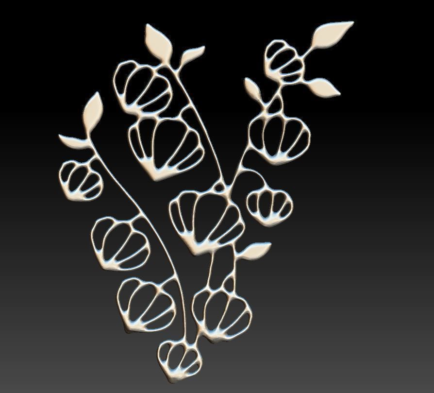 Pendant leaf 3D print model_2