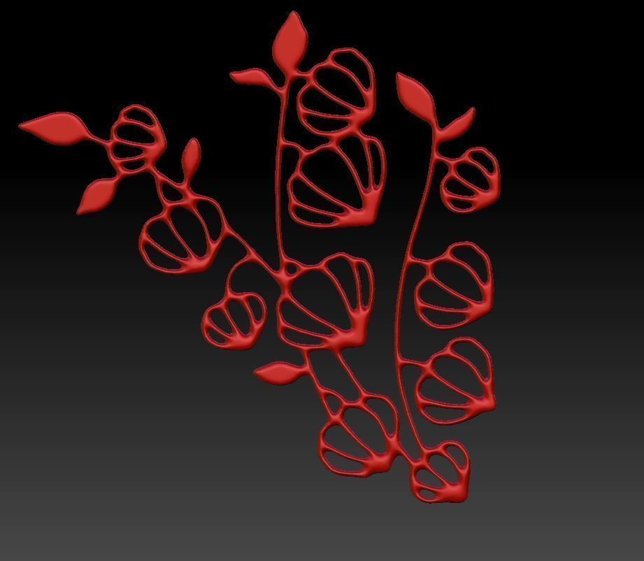 Pendant leaf 3D print model_1