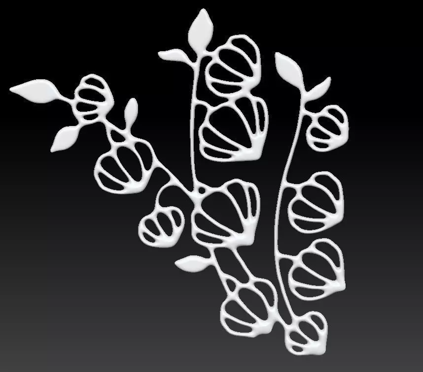 Pendant leaf 3D print model_0