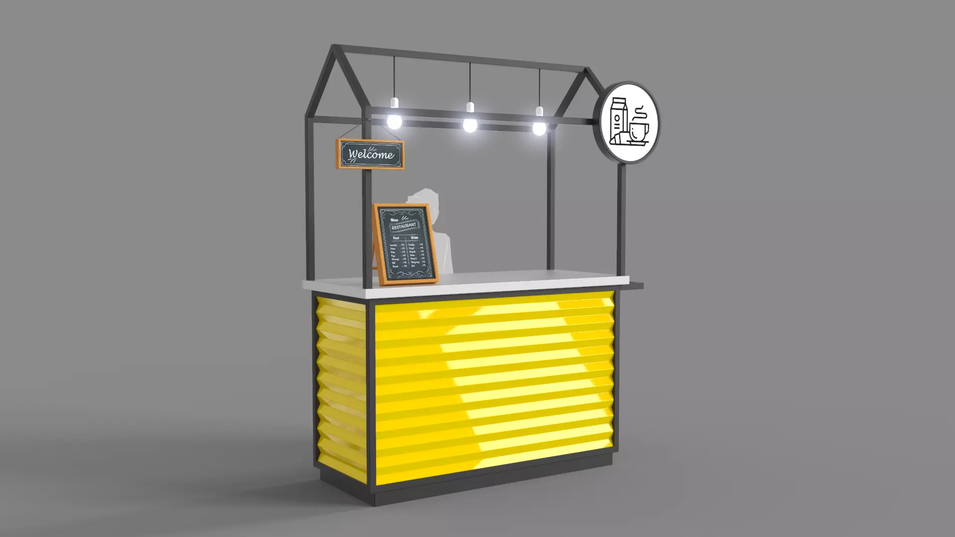 Food Stand - Cart 1 3D model_0