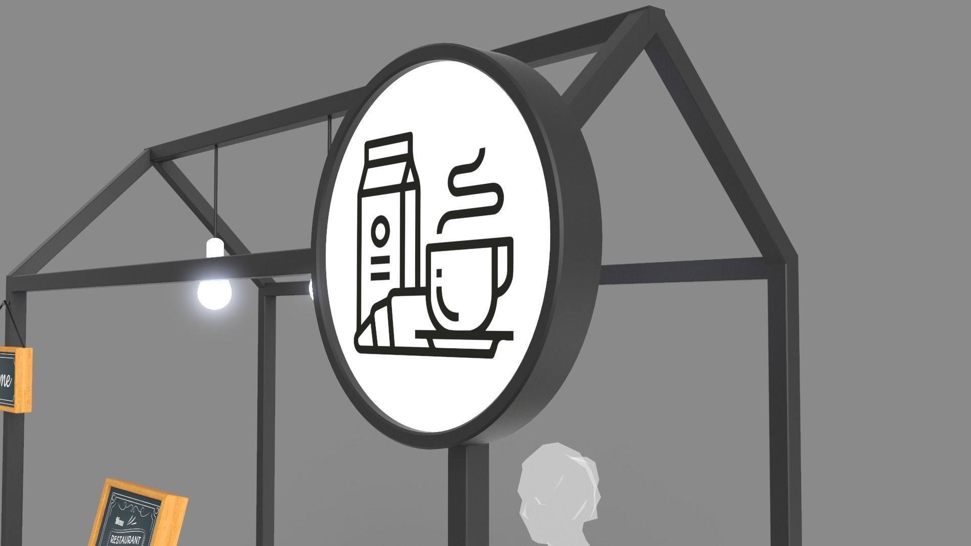 Food Stand - Cart 1 3D model_14