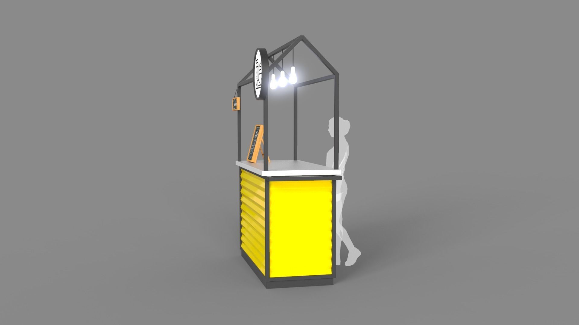 Food Stand - Cart 1 3D model_8