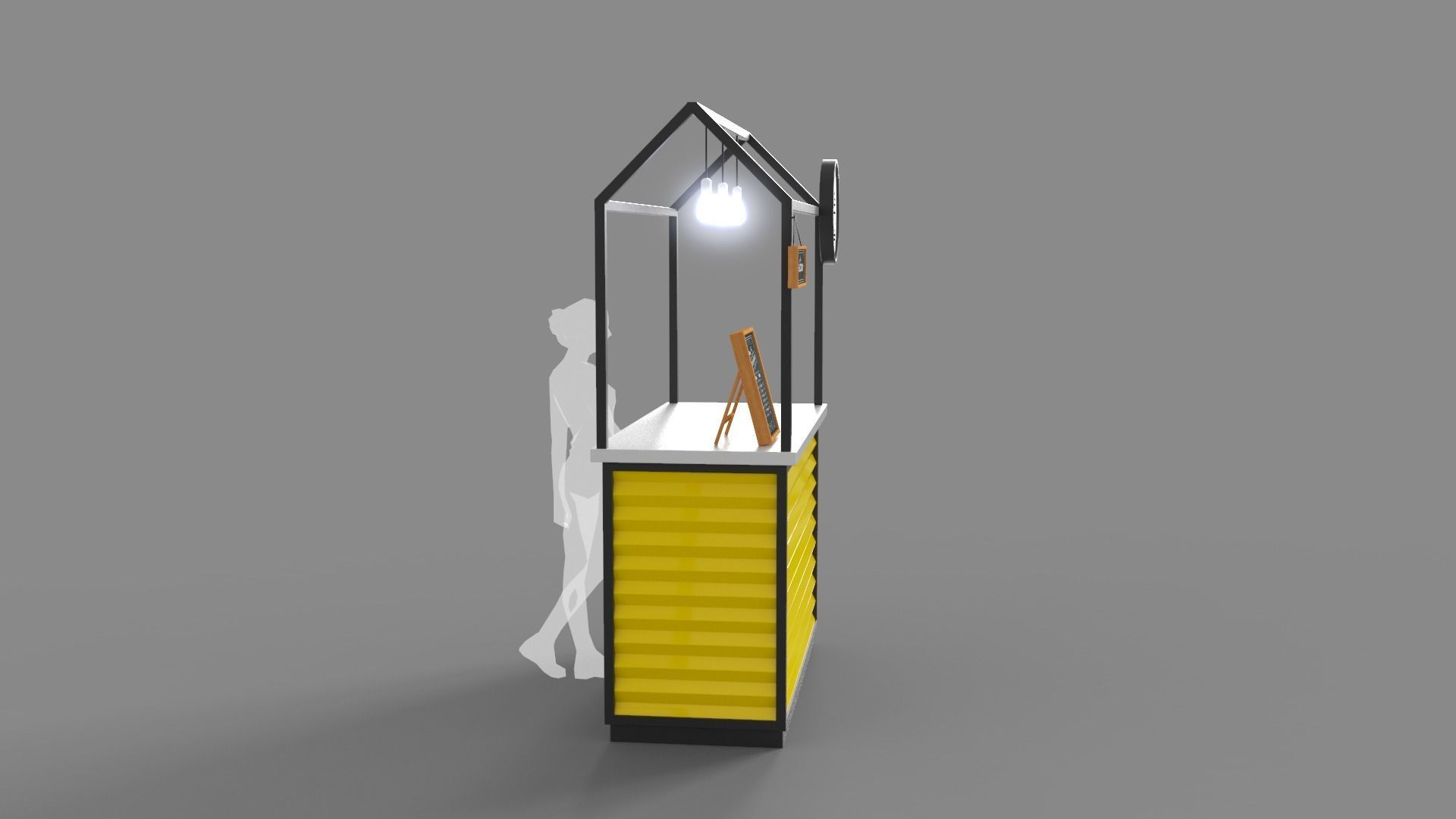 Food Stand - Cart 1 3D model_4