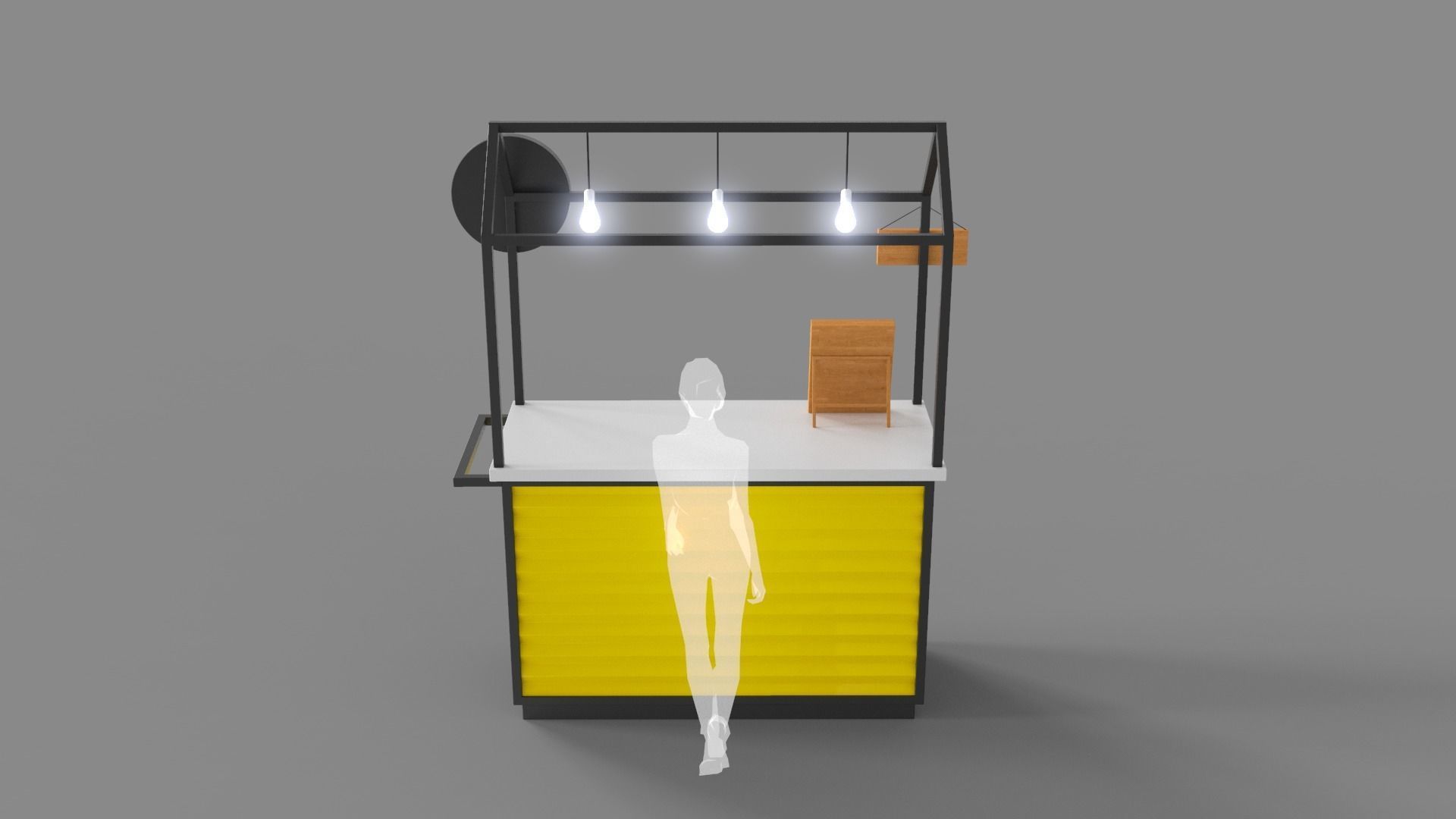 Food Stand - Cart 1 3D model_6
