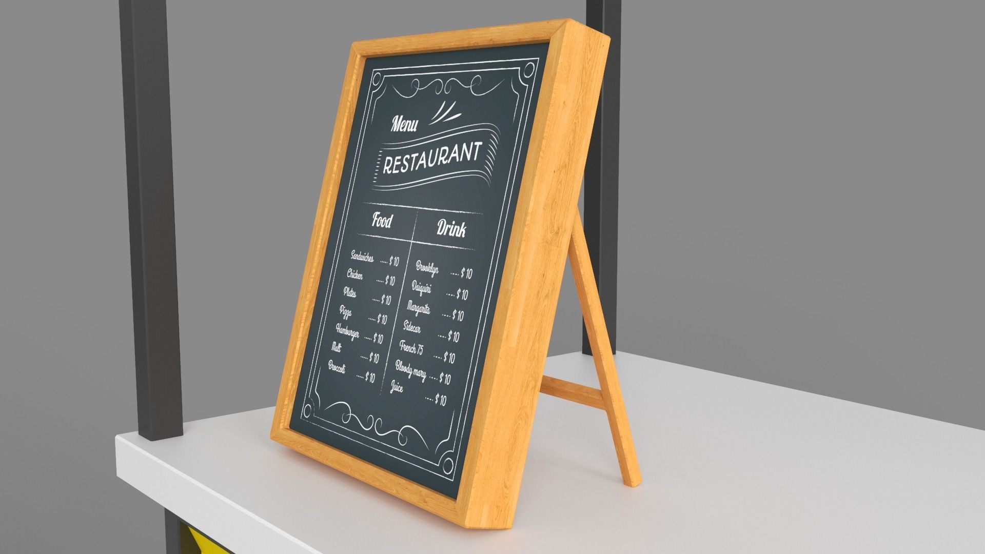 Food Stand - Cart 1 3D model_12