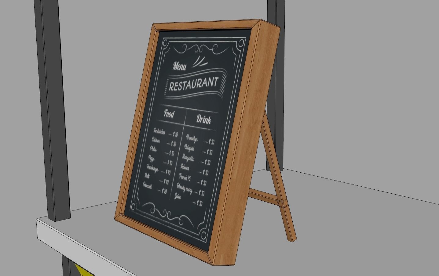 Food Stand - Cart 1 3D model_18