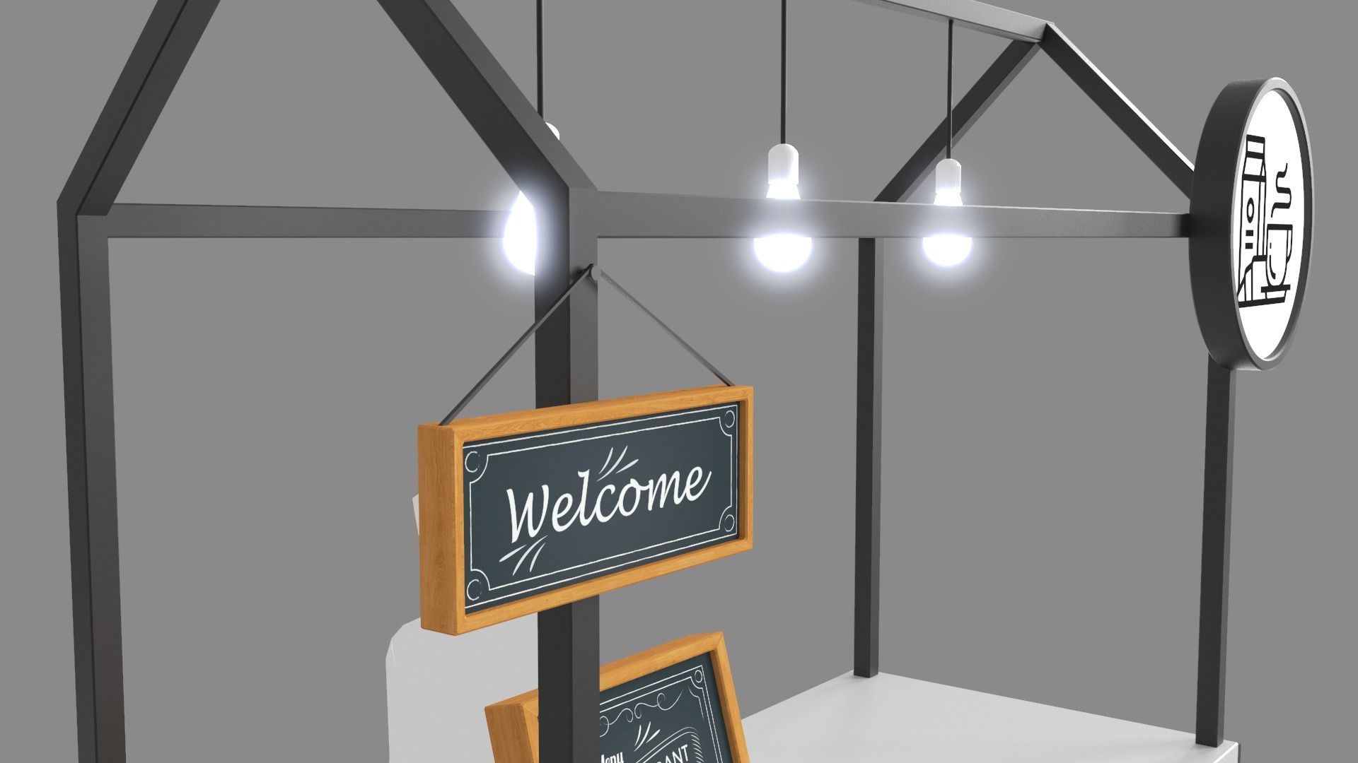 Food Stand - Cart 1 3D model_1