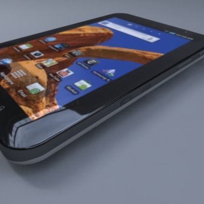 Samsung P1010 Galaxy Tab Wi-Fi  Low-poly 3D model_2