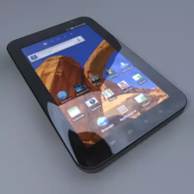 Samsung P1010 Galaxy Tab Wi-Fi  Low-poly 3D model_0