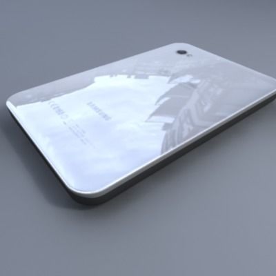 Samsung P1010 Galaxy Tab Wi-Fi  Low-poly 3D model_3