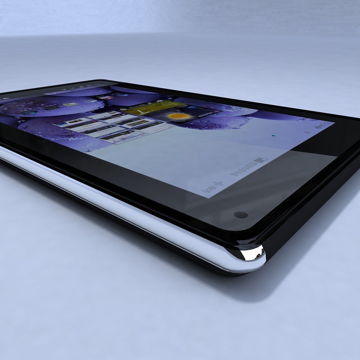 LG Optimus Pad LTE Low-poly 3D model_3