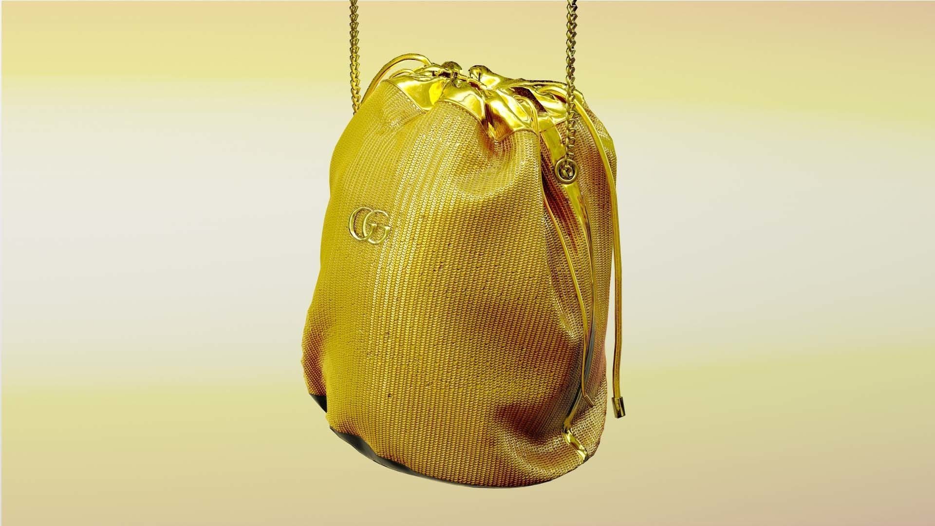 Woman Handbag GUCCI Low-poly 3D model_7