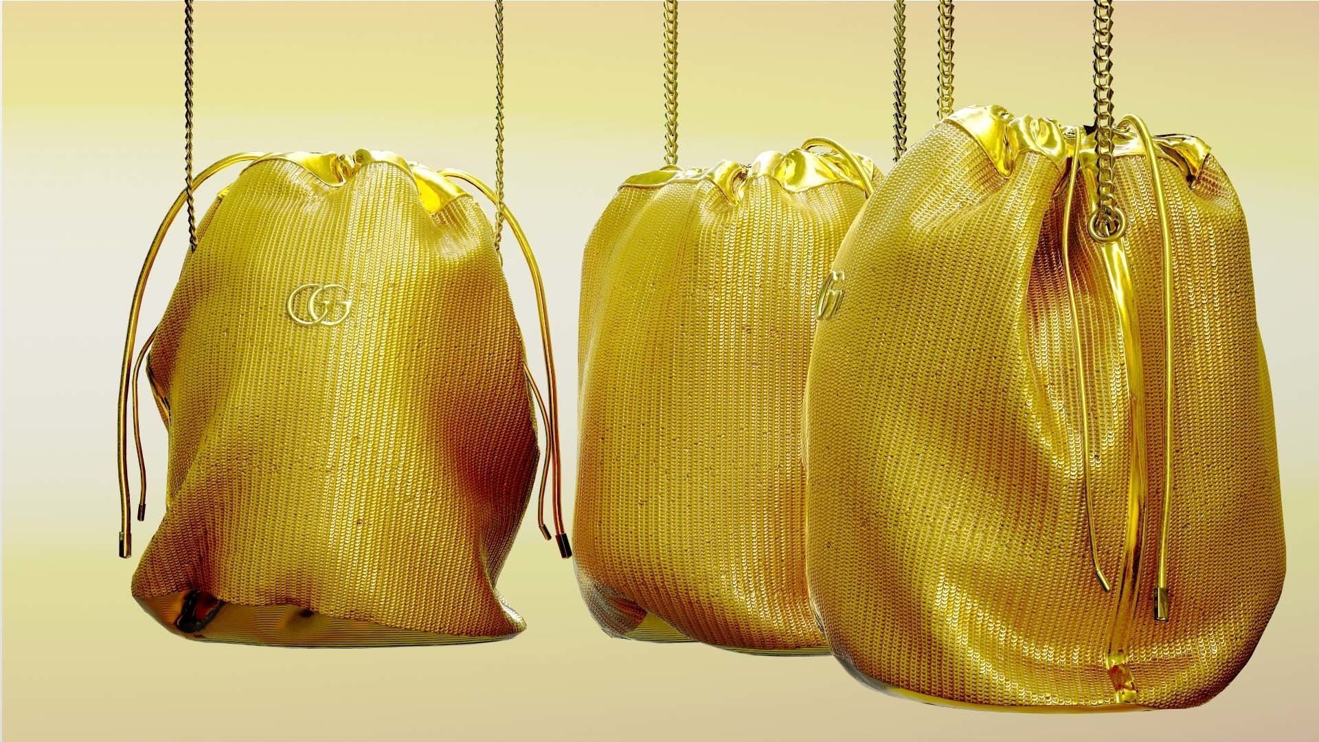 Woman Handbag GUCCI Low-poly 3D model_4