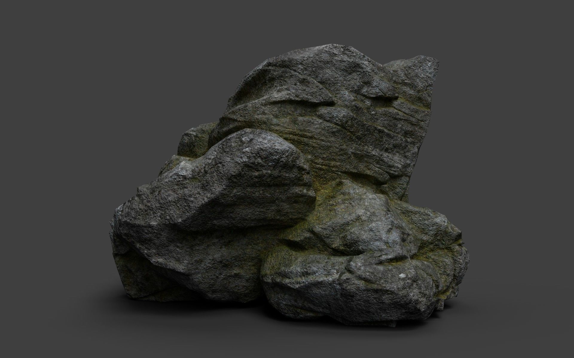 Rock 7-7 Low-poly 3D model_3