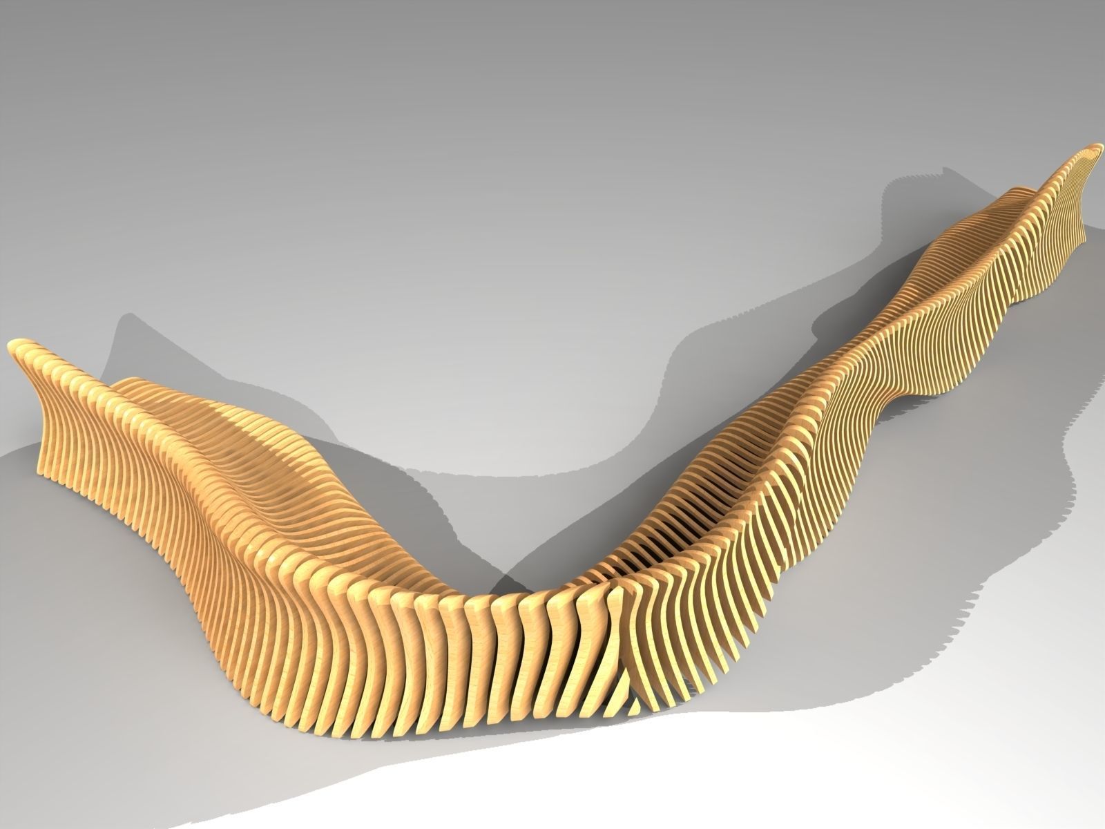 Bionics bench variant 2 3D model_5