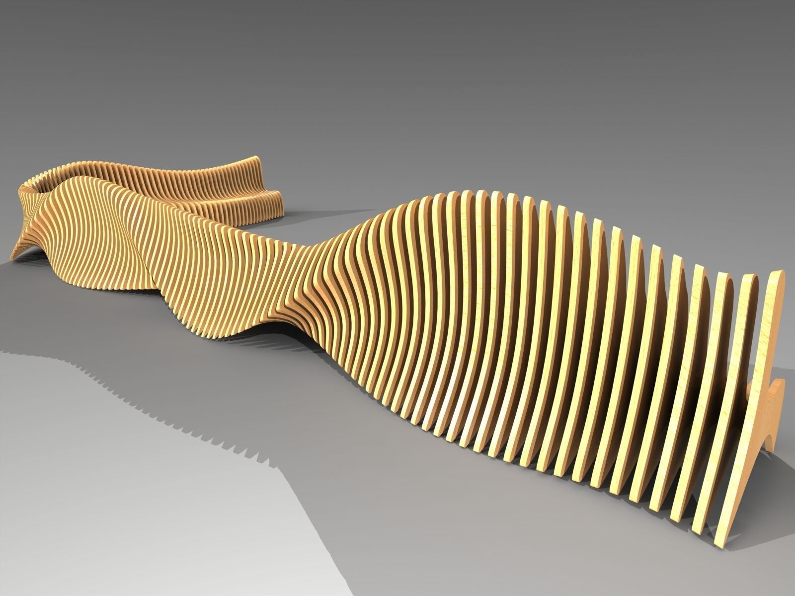 Bionics bench variant 2 3D model_6