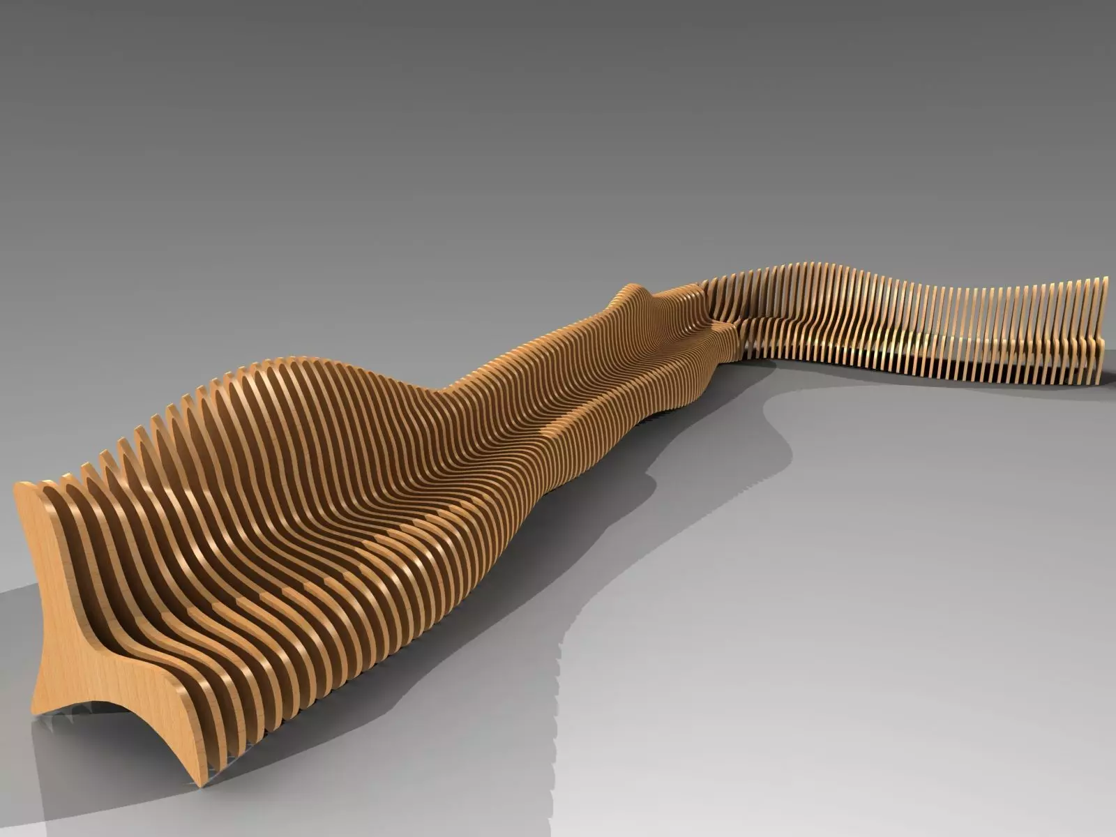 Bionics bench variant 2 3D model_0