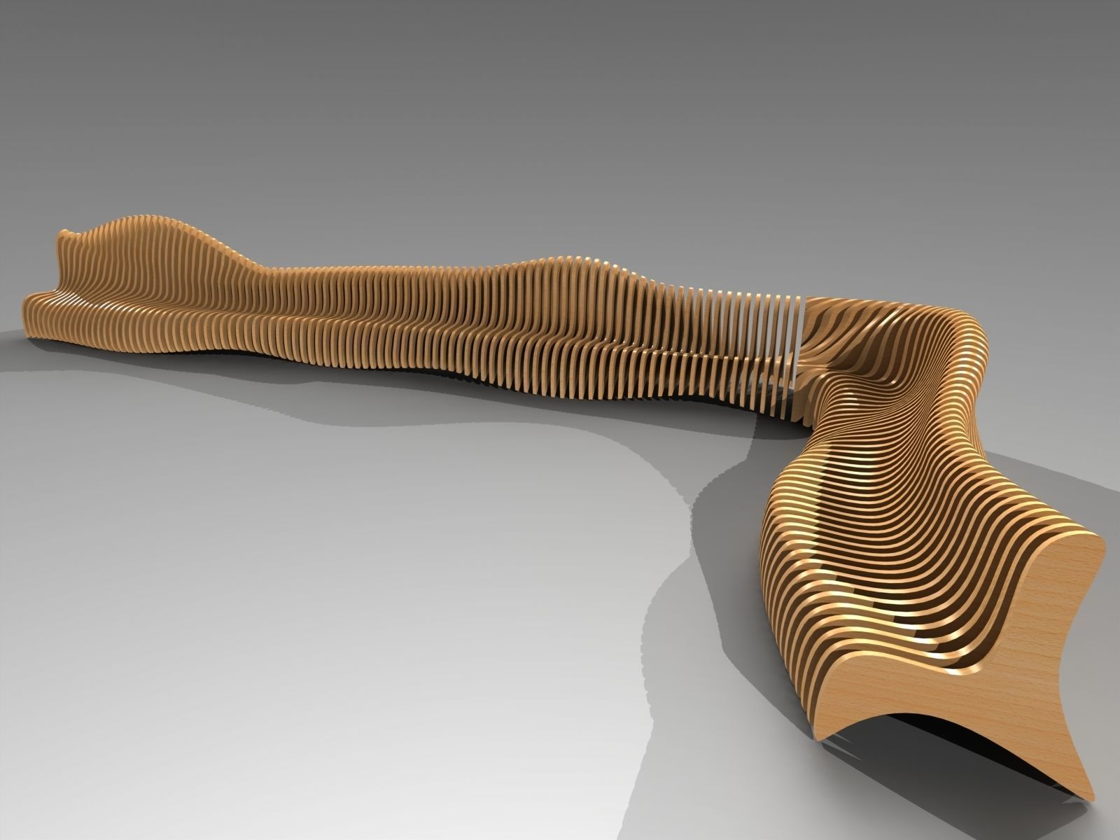 Bionics bench variant 2 3D model_1