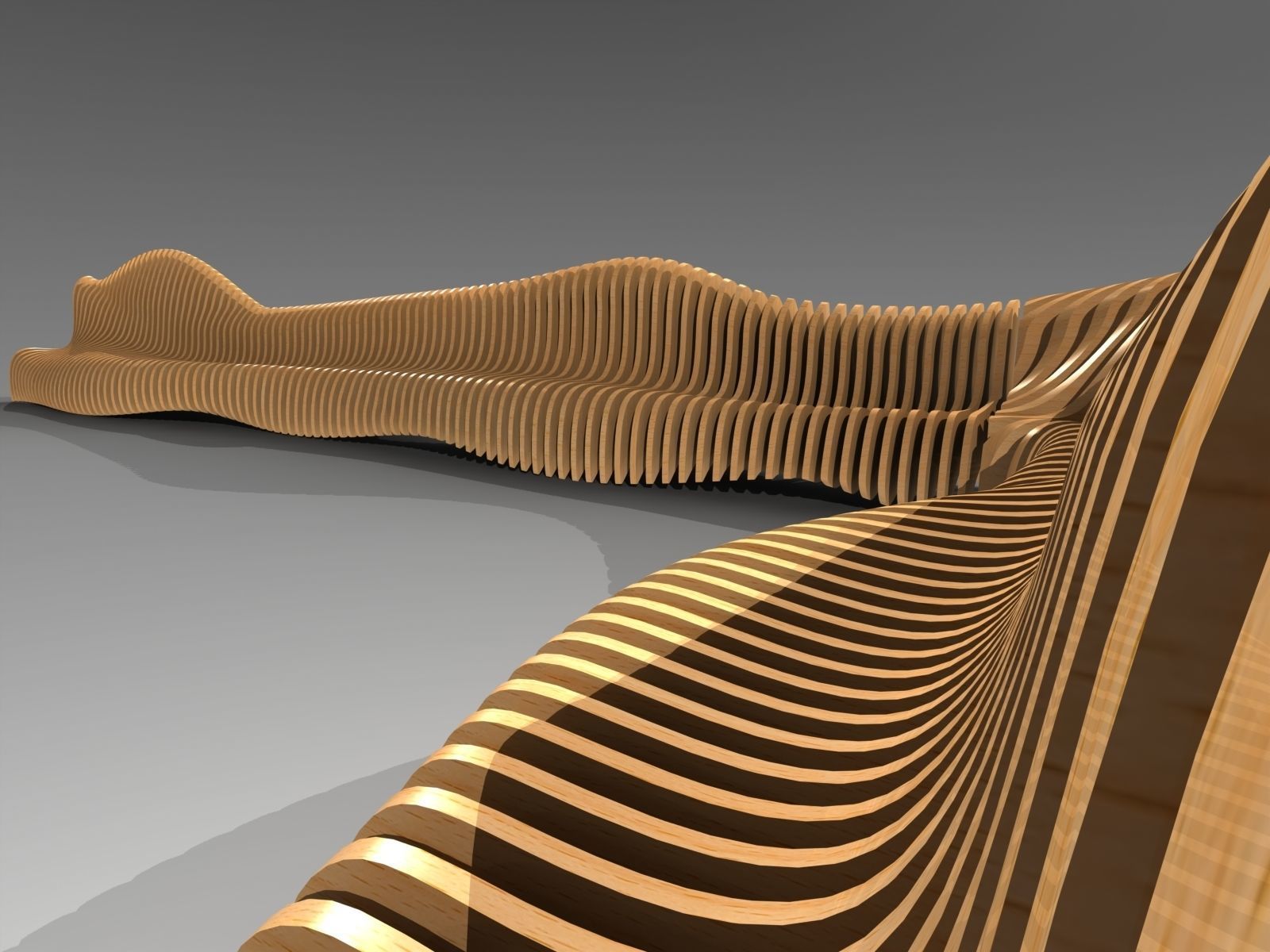 Bionics bench variant 2 3D model_3