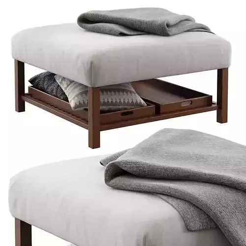 Millers Home Furnishings Elliot Ottoman 3D model
