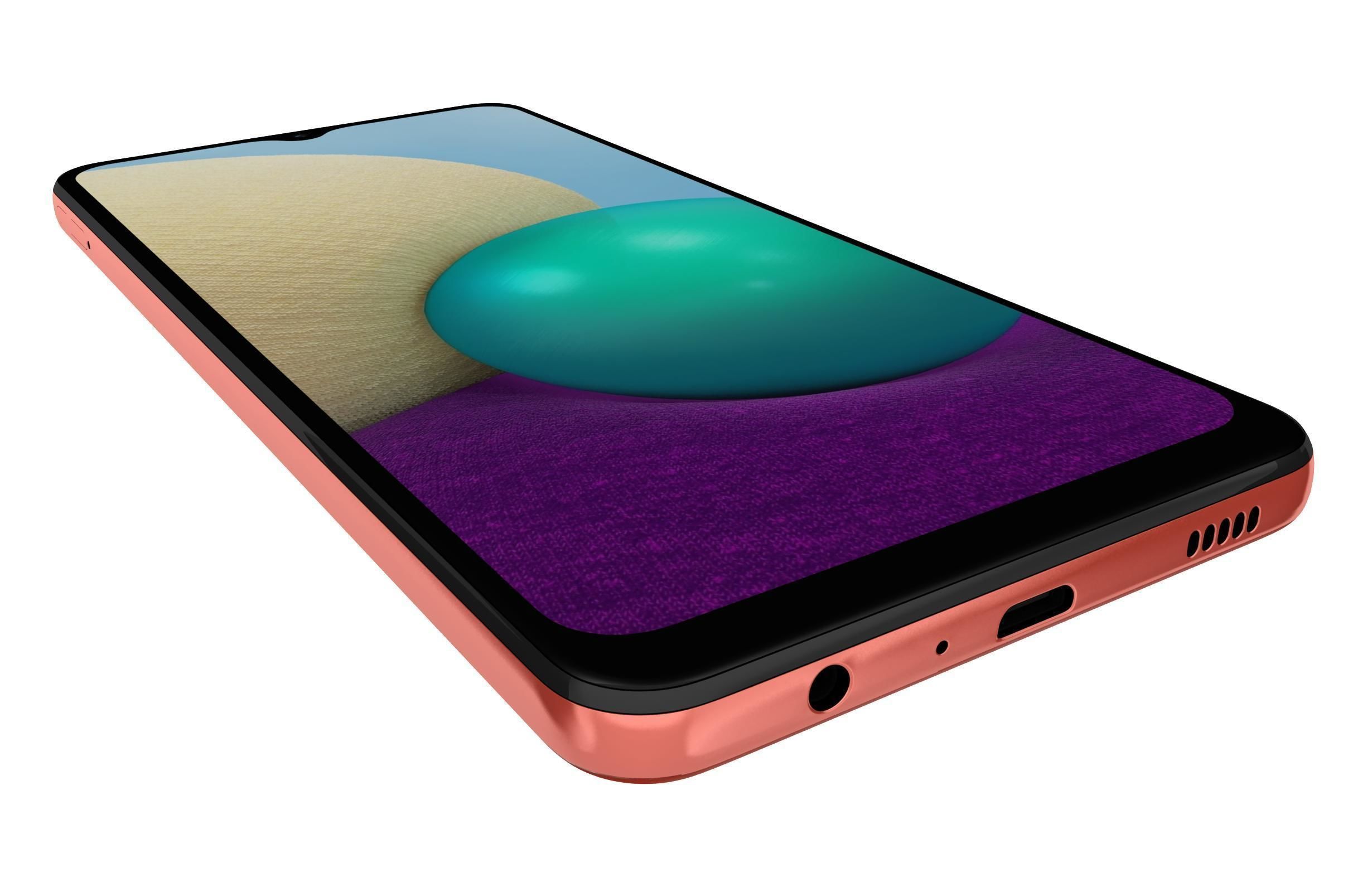 Samsung Galaxy A02 Red 3D model_12