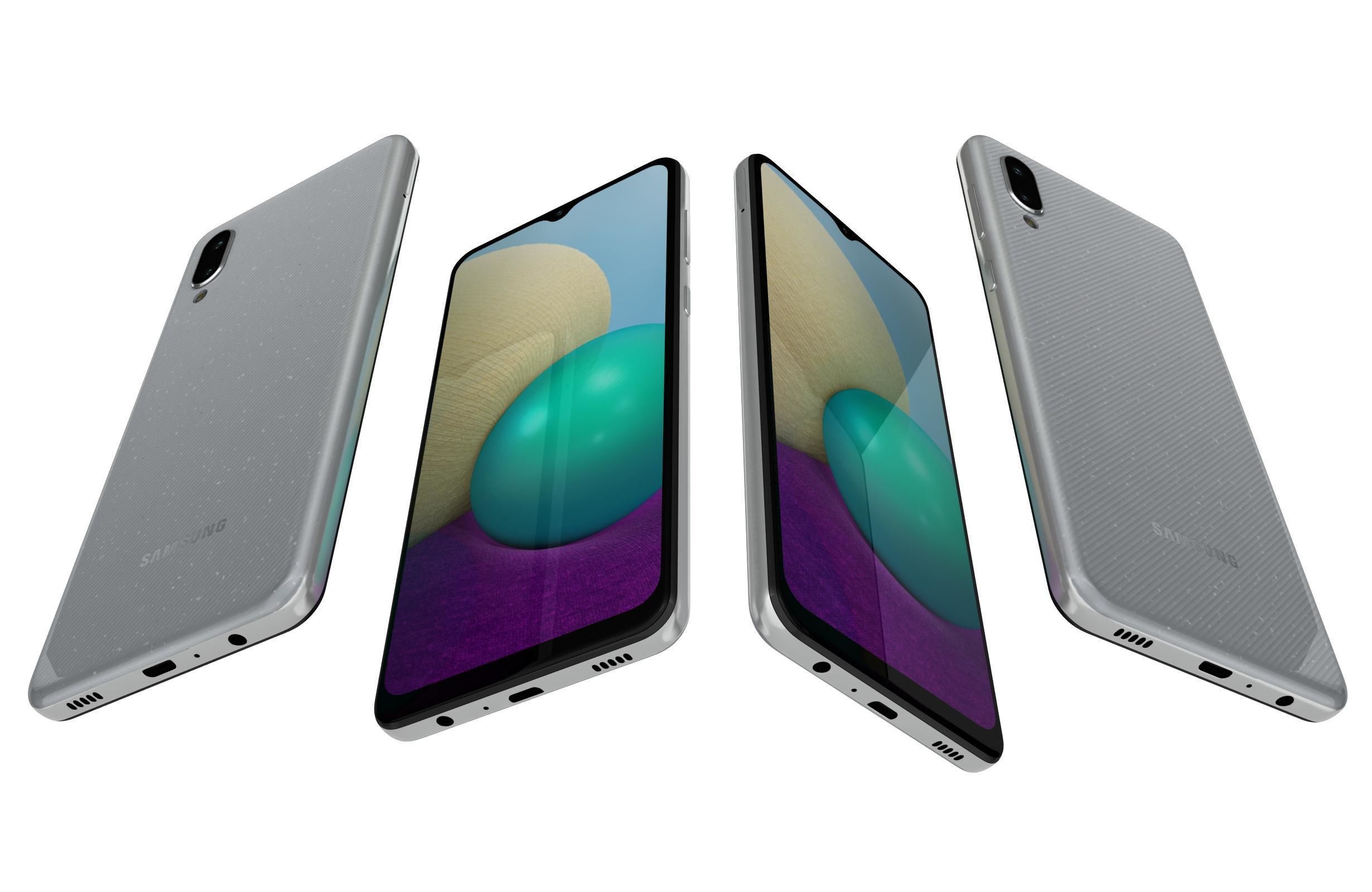 Samsung Galaxy A02 White 3D model_5