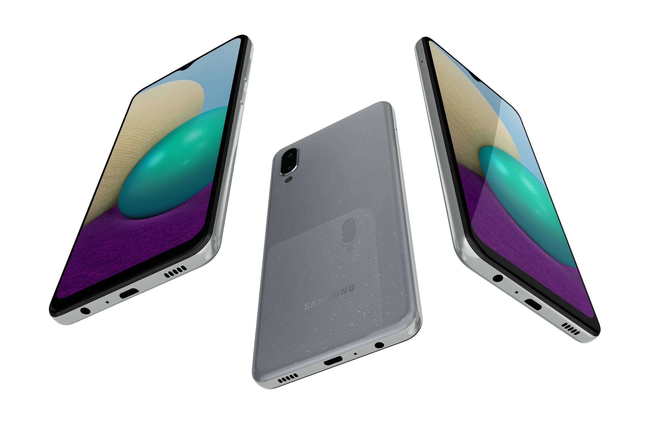 Samsung Galaxy A02 White 3D model_1