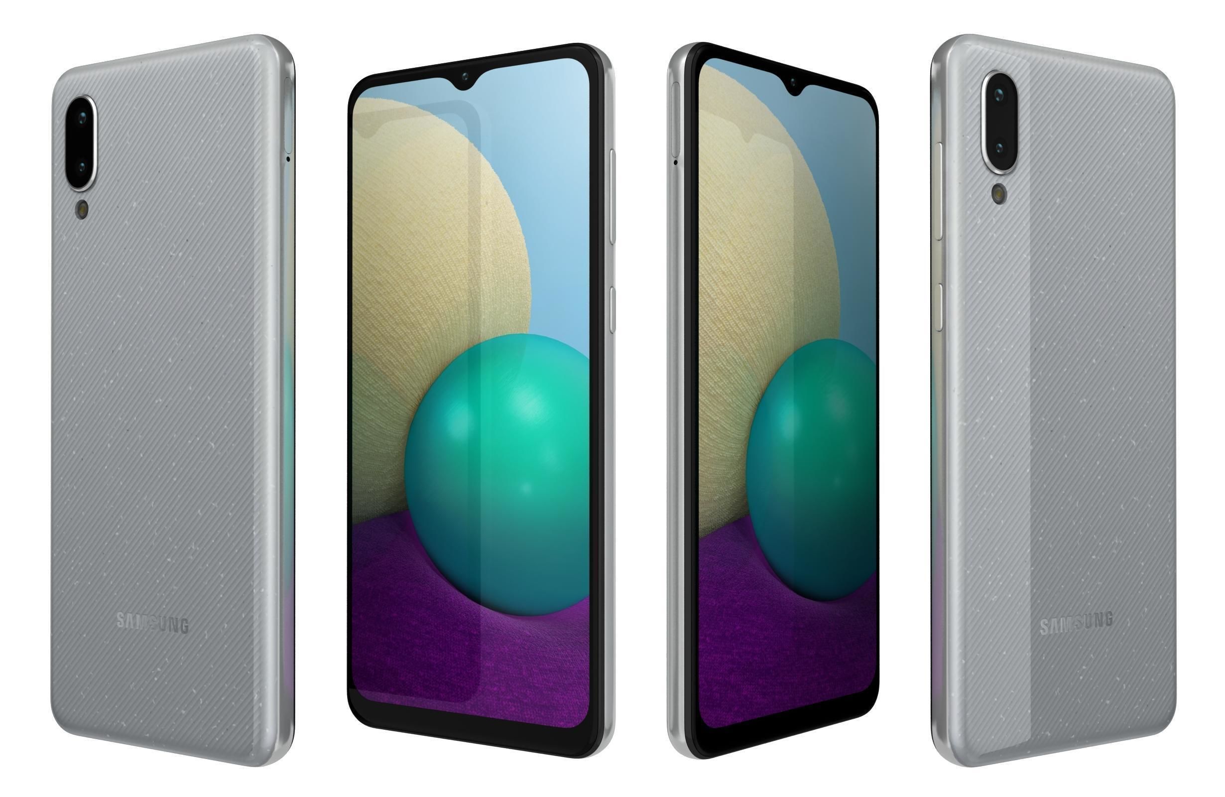 Samsung Galaxy A02 White 3D model_3