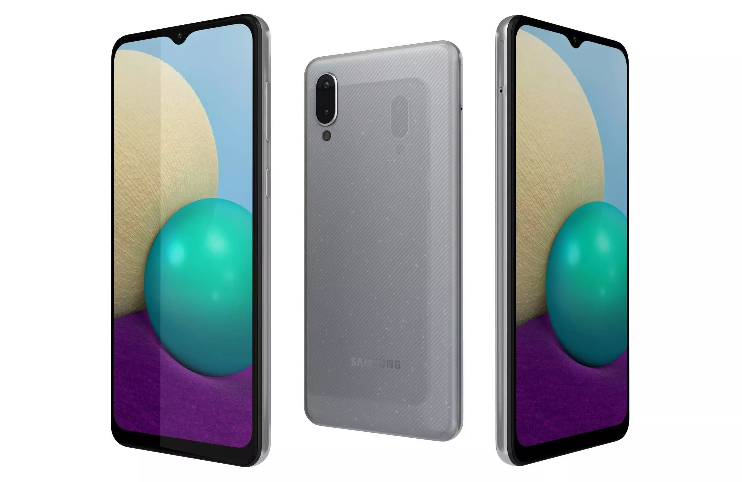 Samsung Galaxy A02 White 3D model_0