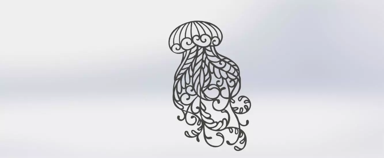 jellyfish wall decor 3D print model