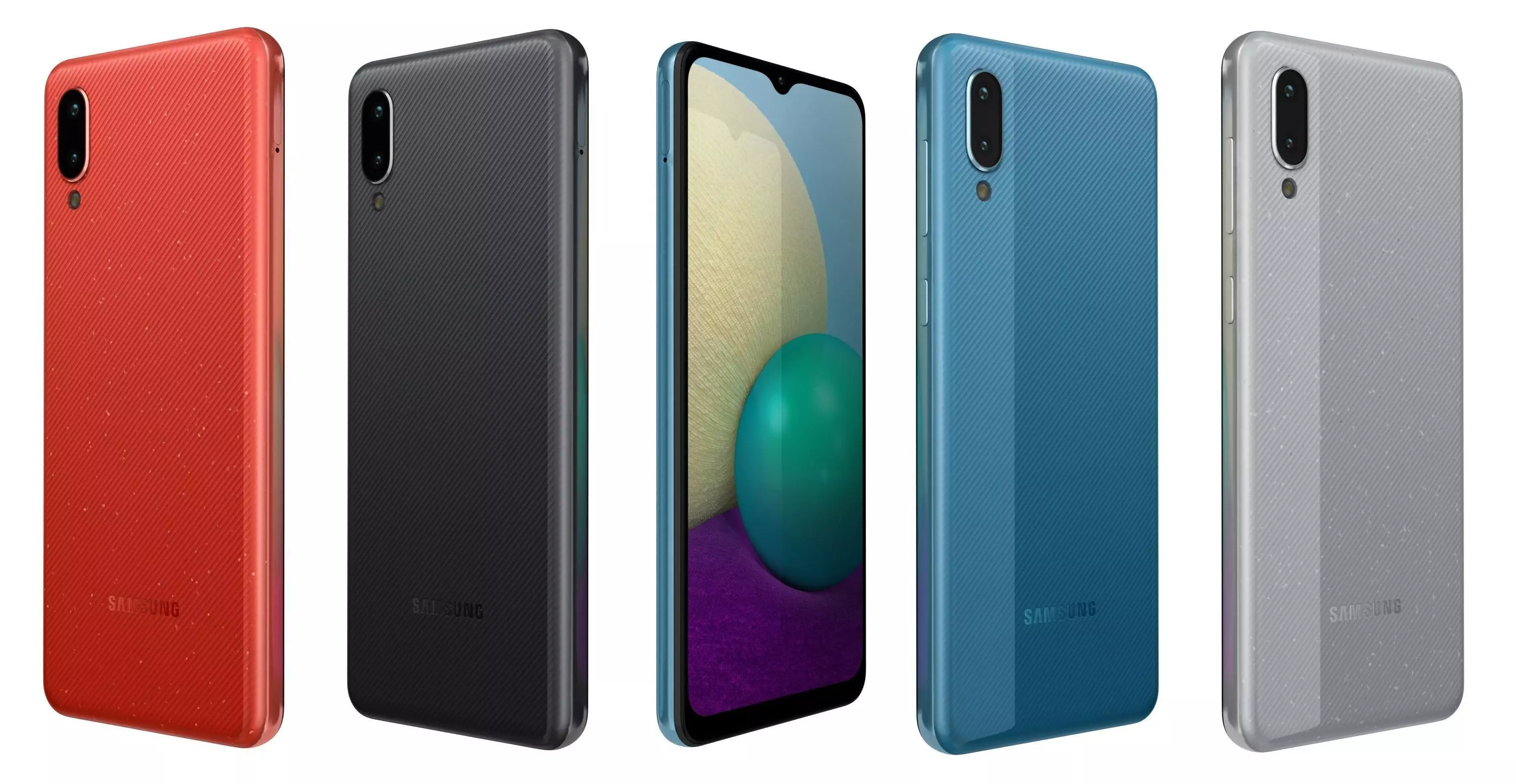 Samsung Galaxy A02 All Colors 3D model