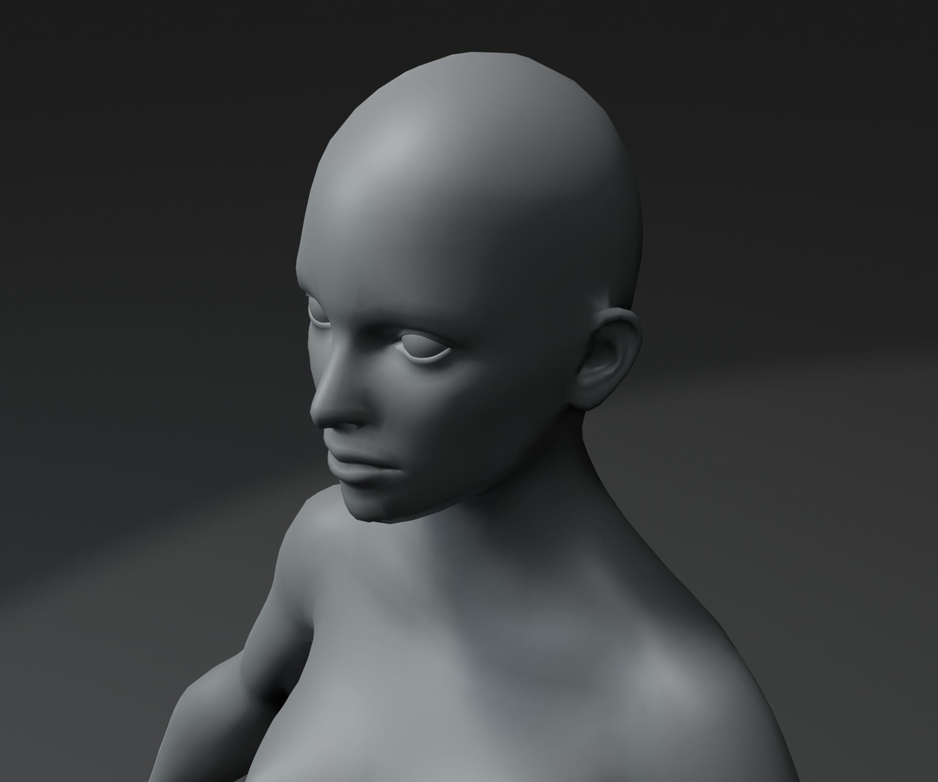 Female Body Base Mesh 3D Model 20k Polygons Low-poly 3D model_9