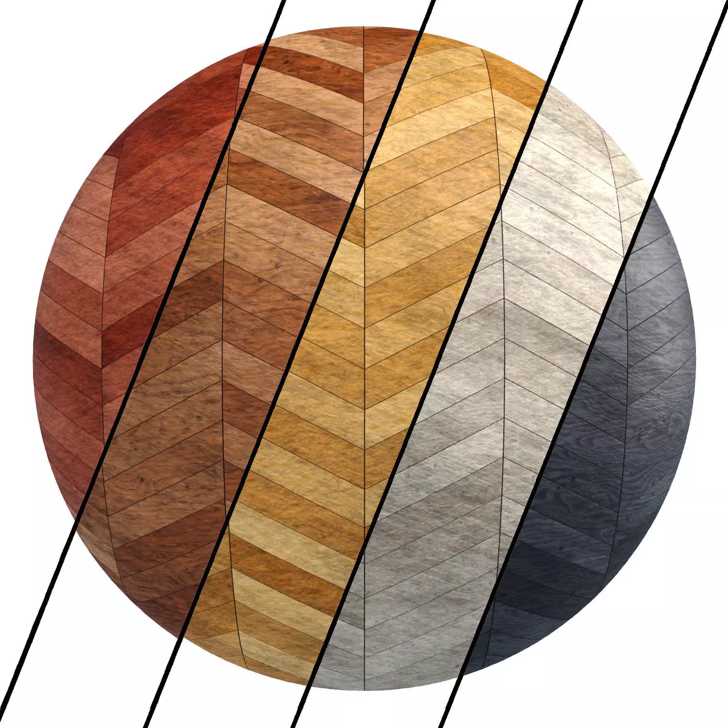 5 Parquet wood Materials PBR 4k by Sbsar File Texture