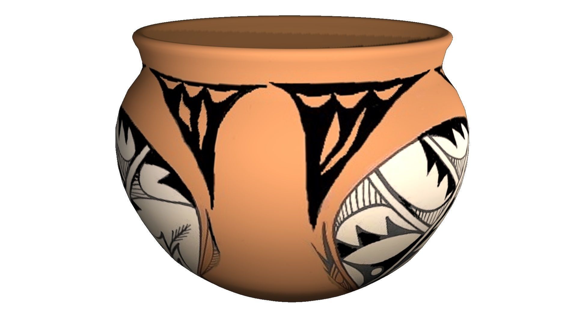 Native American pottery 6 3D model_4