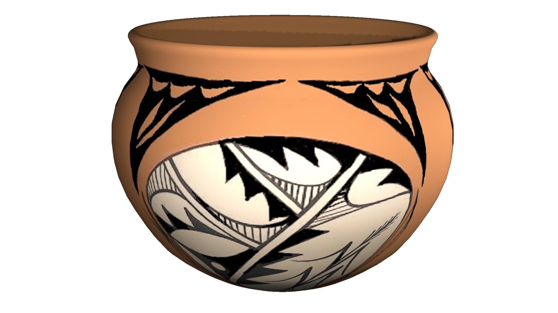 Native American pottery 6 3D model_3