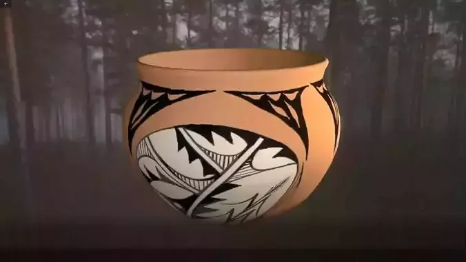 Native American pottery 6 3D model