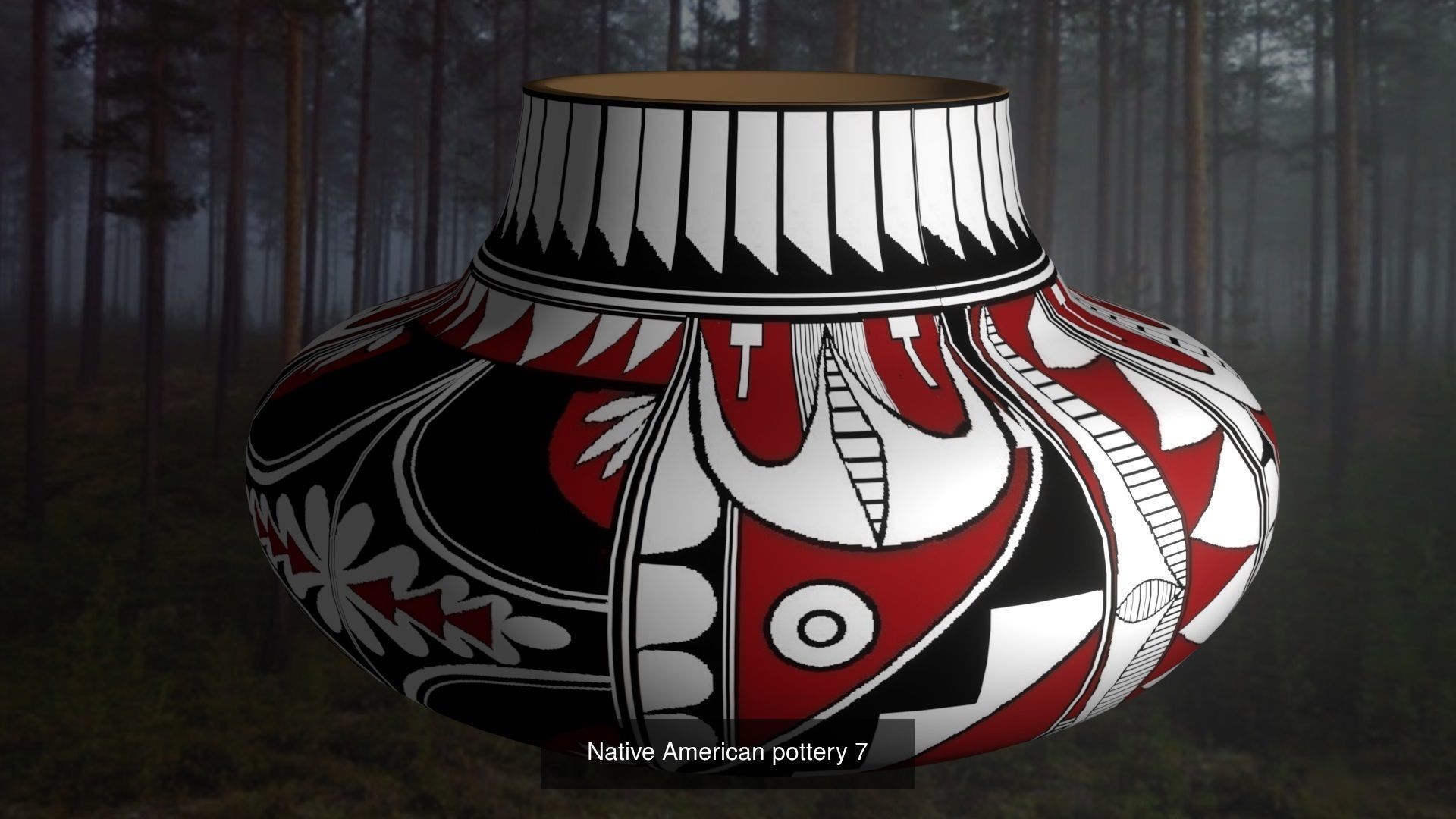 Native American pottery 3D Model Collection_12