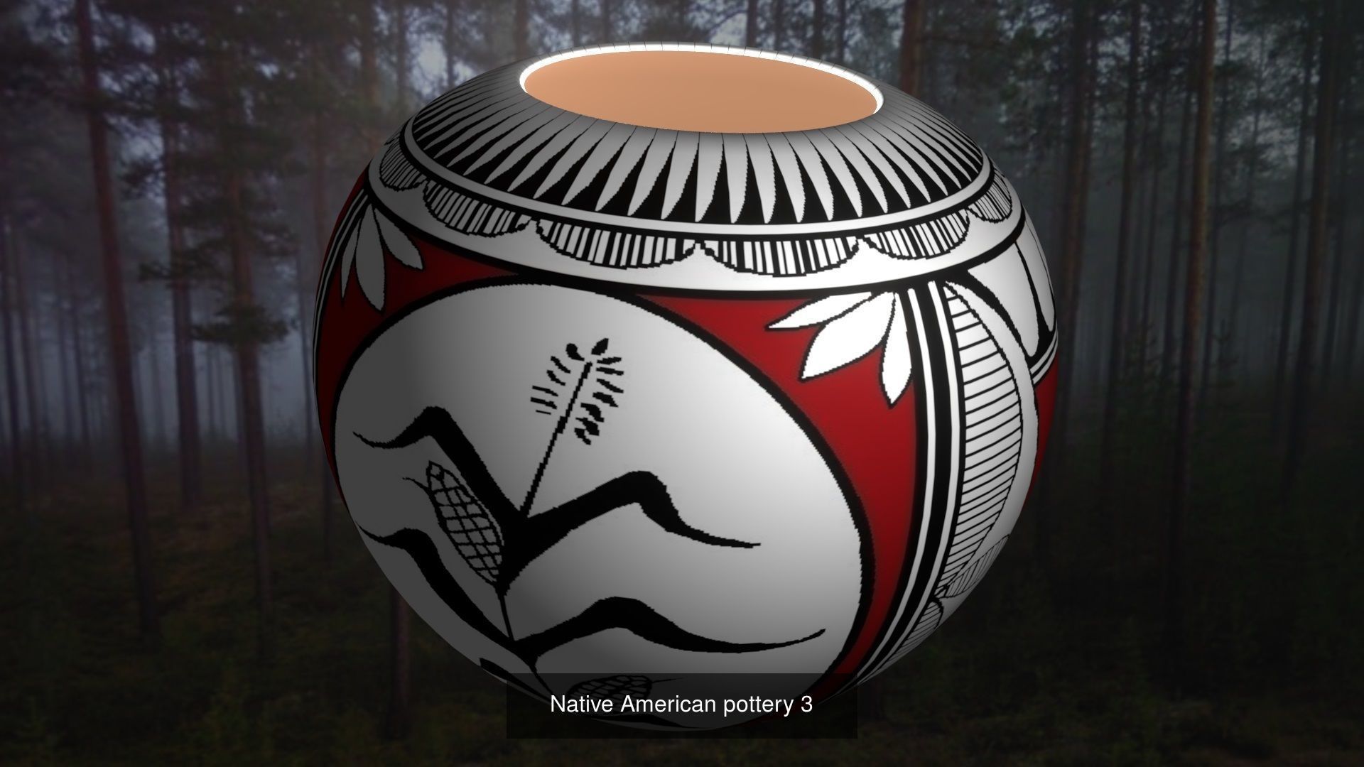 Native American pottery 3D Model Collection_8