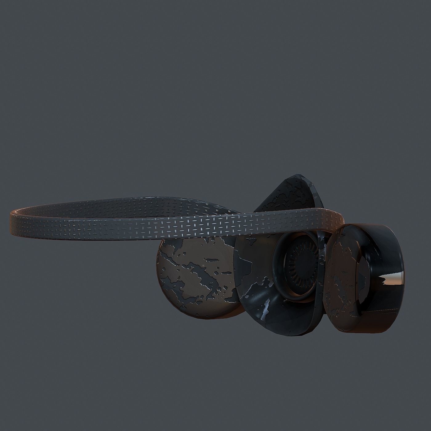 Gas mask helmet 3d model scifi Low-poly Low-poly 3D model Low-poly 3D model_4