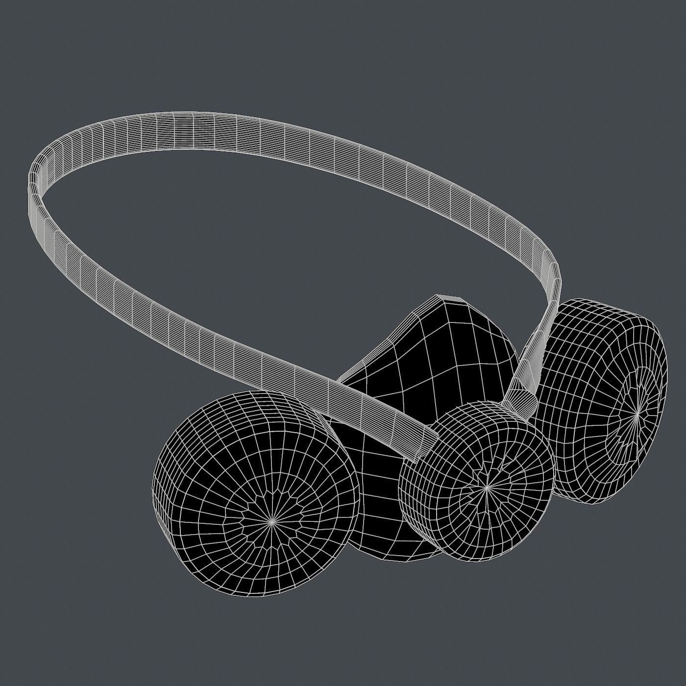 Gas mask helmet 3d model scifi Low-poly Low-poly 3D model Low-poly 3D model_8