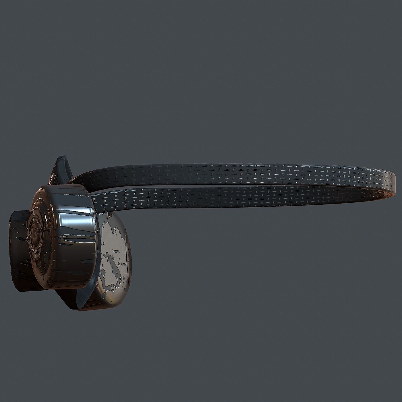 Gas mask helmet 3d model scifi Low-poly Low-poly 3D model Low-poly 3D model_6