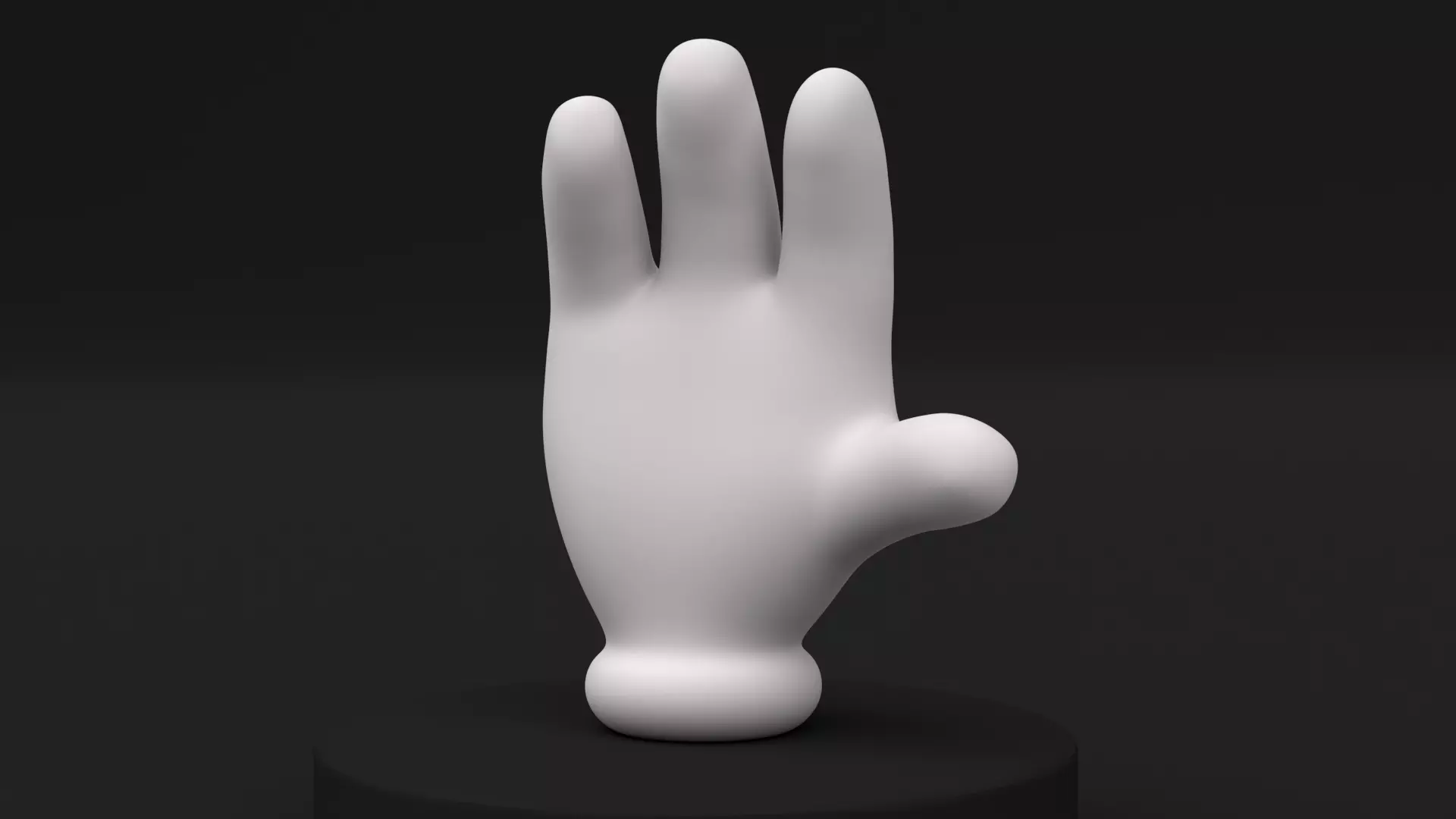 Cartoon Hand Low-poly Rig-Pose Low-poly 3D model_0