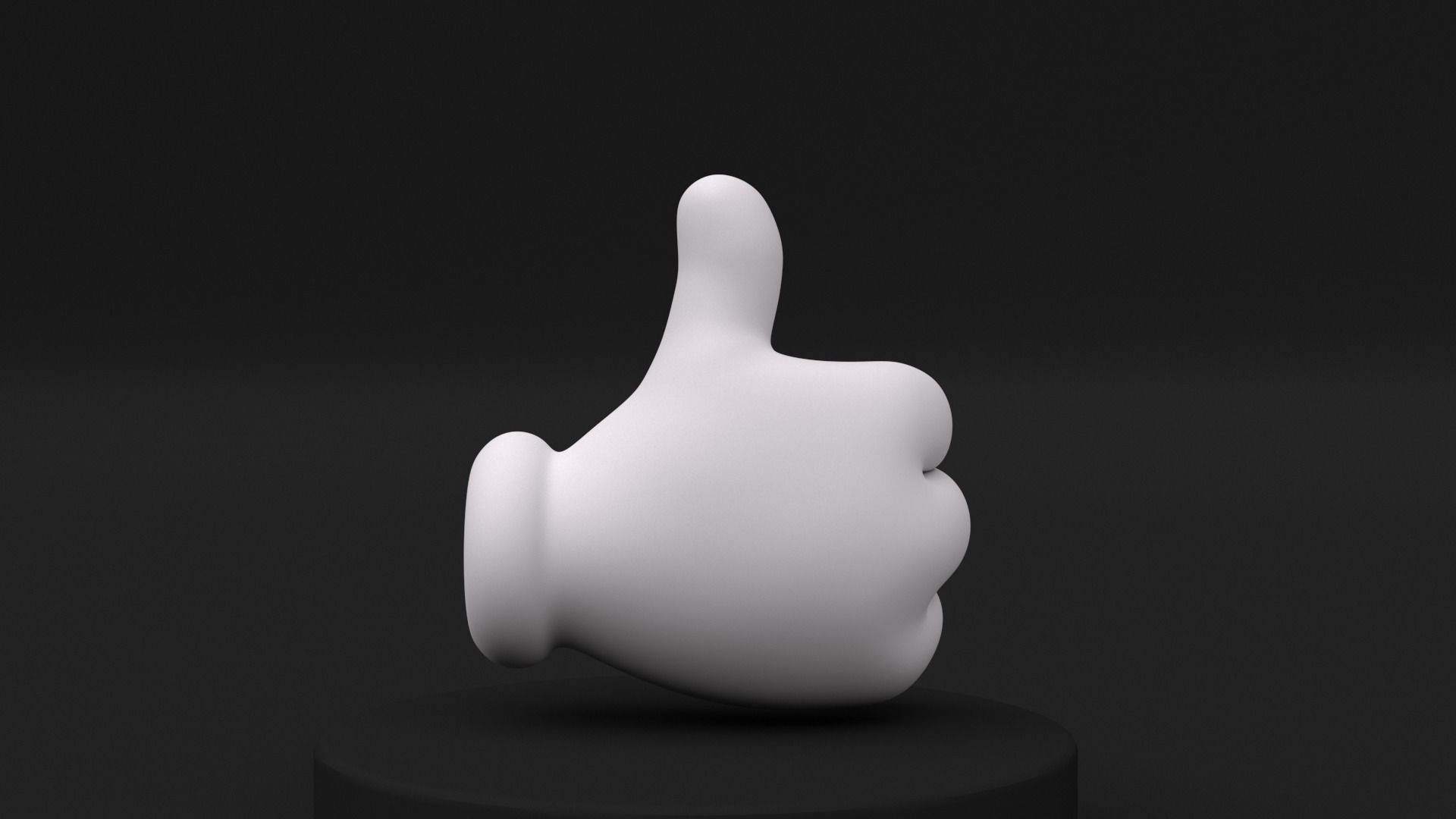 Cartoon Hand Low-poly Rig-Pose Low-poly 3D model_2