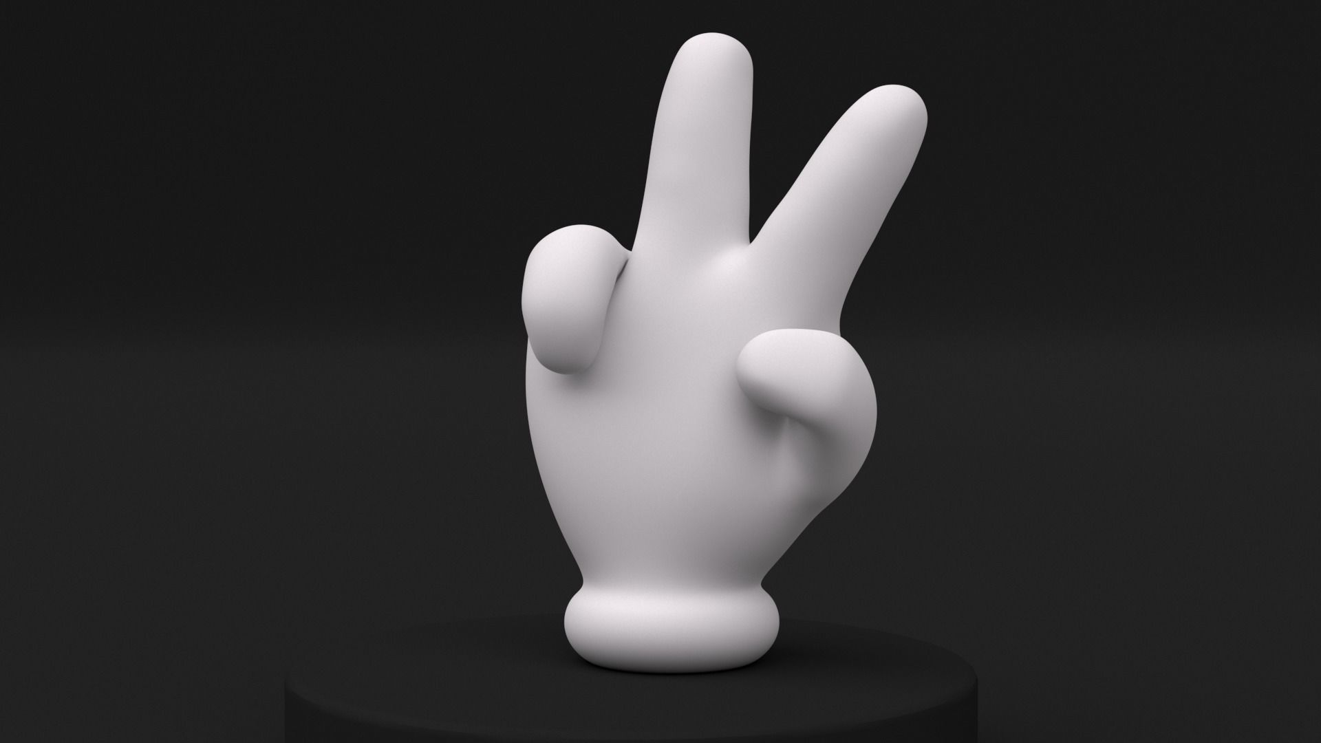 Cartoon Hand Low-poly Rig-Pose Low-poly 3D model_4