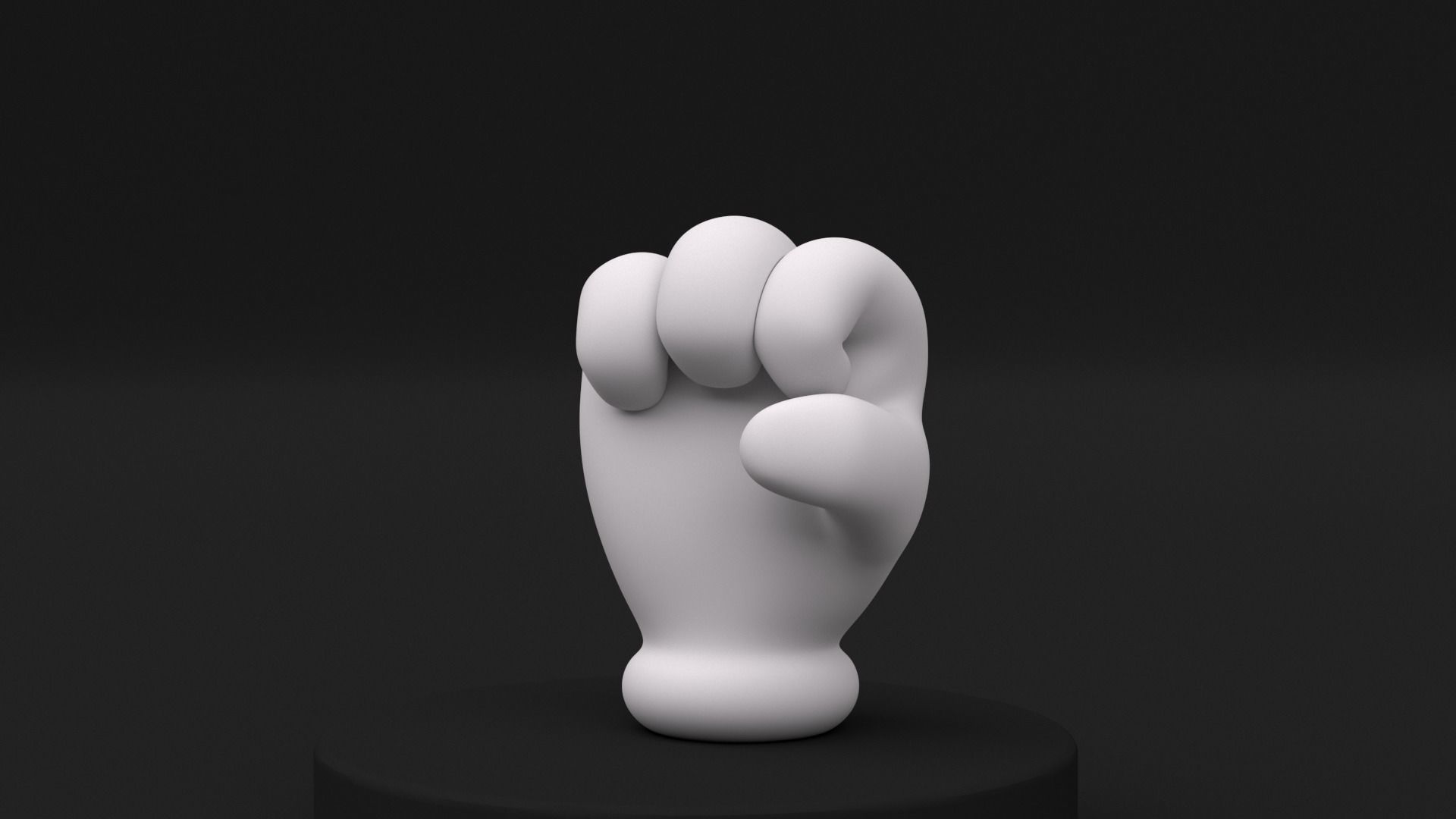 Cartoon Hand Low-poly Rig-Pose Low-poly 3D model_7