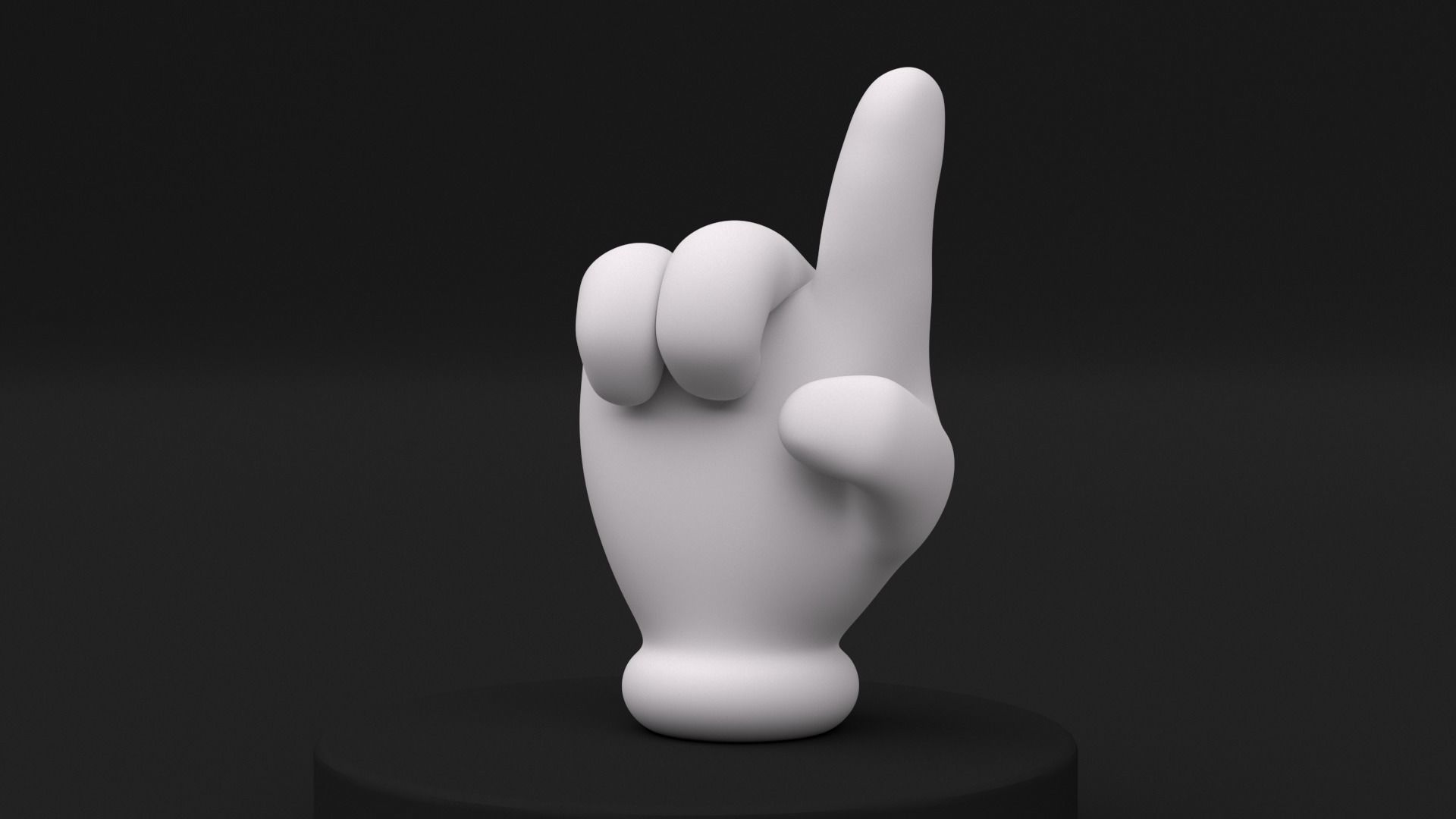 Cartoon Hand Low-poly Rig-Pose Low-poly 3D model_5