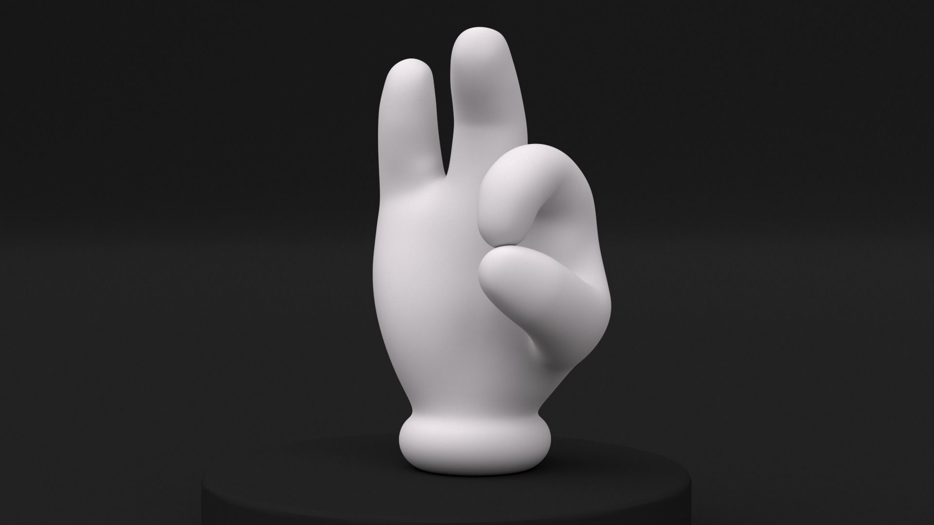 Cartoon Hand Low-poly Rig-Pose Low-poly 3D model_6